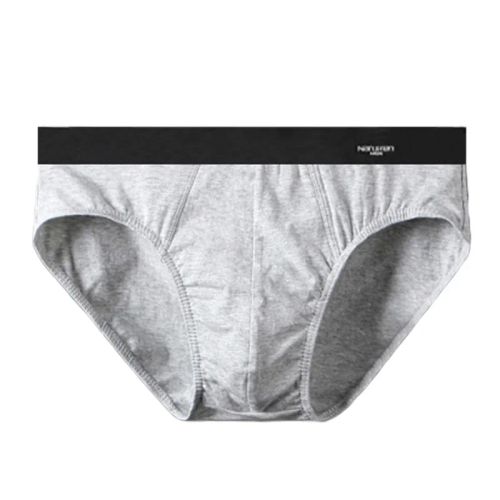 Comfortable Cotton Spandex Briefs - Breathable Male Underwear - Model 5025 - 2-5025 gray / XXL