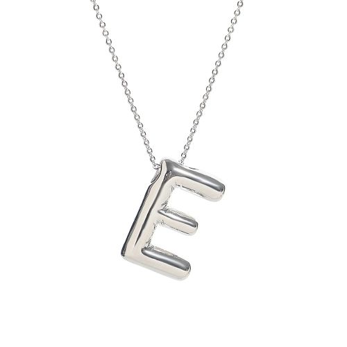 Custom Silver Balloon Letter Necklace - Stylish Personalised Pendant