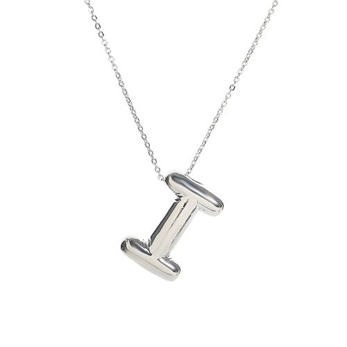 Custom Silver Balloon Letter Necklace - Stylish Personalised Pendant