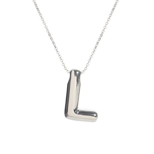 Custom Silver Balloon Letter Necklace - Stylish Personalised Pendant