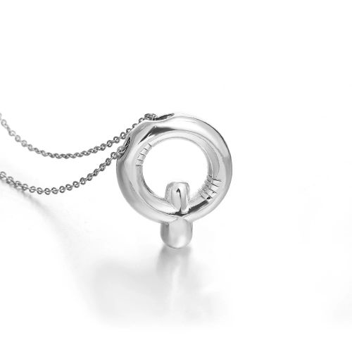 Custom Silver Balloon Letter Necklace - Stylish Personalised Pendant