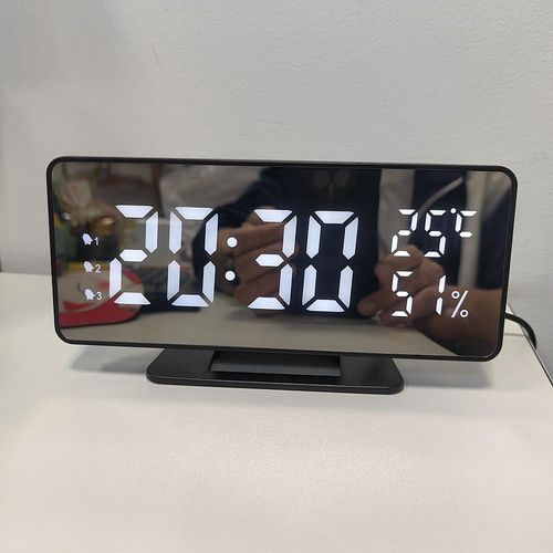 NieNie Digital Alarm Clock - Multiple Functions & Stylish Design - WHITE