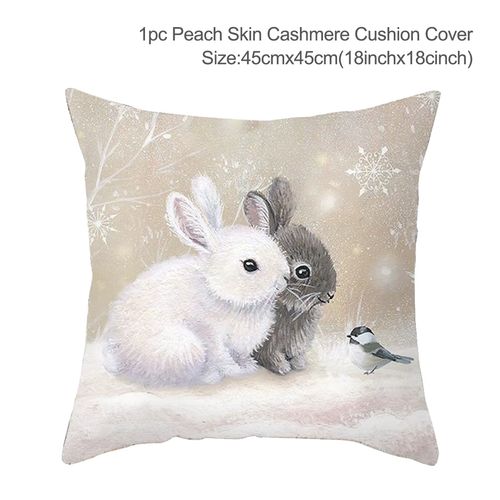 Staraise Christmas Cushion Cover - Handmade Cotton Decor - 45x45cm Pillowcase