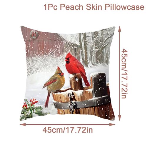 Staraise Christmas Cushion Cover - Handmade Cotton Decor - 45x45cm Pillowcase