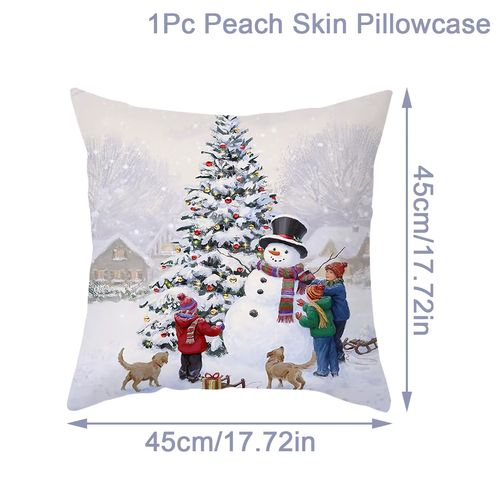 Staraise Christmas Cushion Cover - Handmade Cotton Decor - 45x45cm Pillowcase