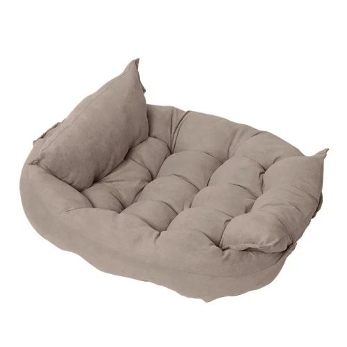 Multifunctional Pet Bed - Soft Cushion for Warm Winter Comfort - Khaki / M-78cmX62cmX5cm