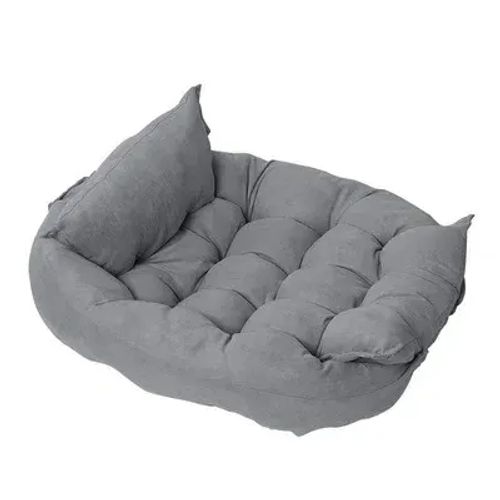 Multifunctional Pet Bed - Soft Cushion for Warm Winter Comfort - Gray / M-78cmX62cmX5cm