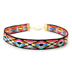 HTTYY Elegant Geometric Choker Necklace with Adjustable Chain