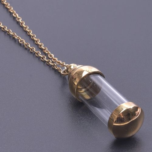 Geometric Pendant Necklace - Stylish Stainless Steel Chain Accessory
