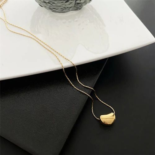 HYFAD Black Square Pendant Necklace - Minimalist Fashion Jewellery - x745jin