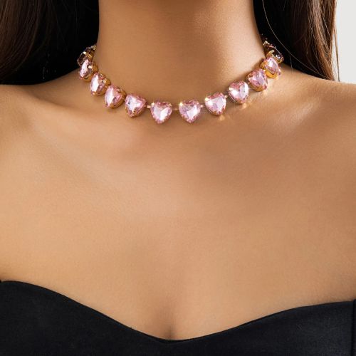 KMVEXO Vintage Crystal Choker Necklace - Unique Statement Jewellery