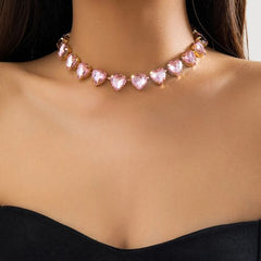 KMVEXO Vintage Crystal Choker Necklace - Unique Statement Jewellery