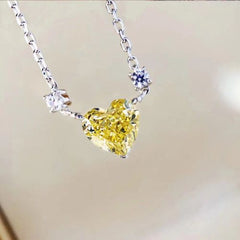 Huitan Elegant Heart Pendant Necklace - Trendy Fashion Accessory