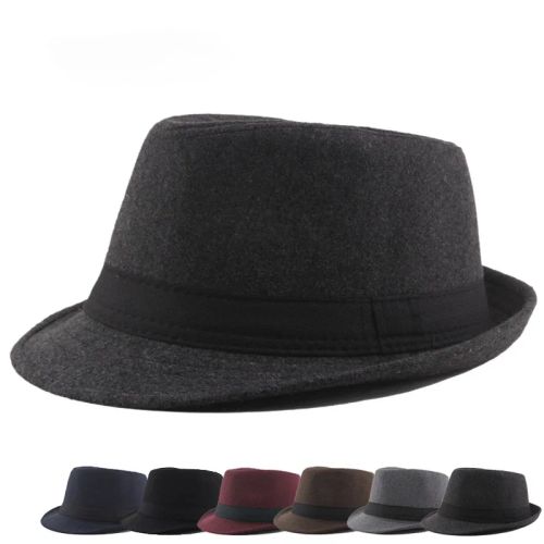 Golexury Woolen Fedora Hat - Stylish Retro Design for Parties - Coffee