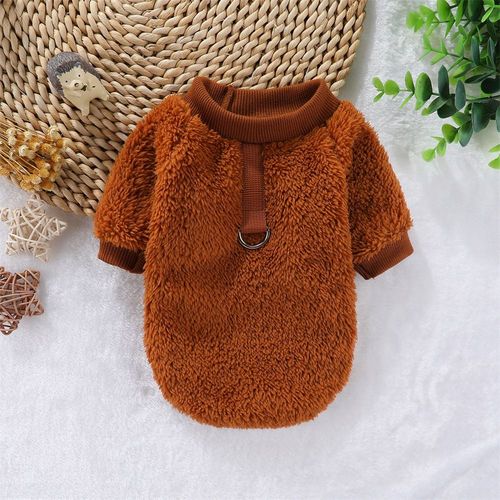 Pet Fleece Dog Clothes - Warmth for Autumn/Winter - Small to 2XL Sizes - coffee / S