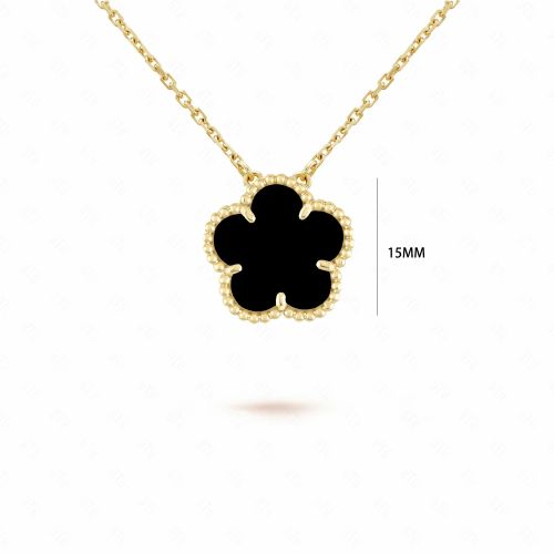 Elegant Natural Stone Flower Necklace - Exquisite Pendant Accessory