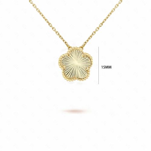 Elegant Natural Stone Flower Necklace - Exquisite Pendant Accessory