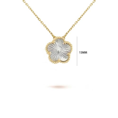 Elegant Natural Stone Flower Necklace - Exquisite Pendant Accessory - 8
