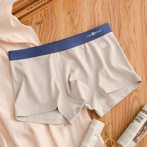 Comfortable Cotton Boxershorts - Breathable Striped Underwear for All Sizes - 3pcsGray / 5XL 90-100kg
