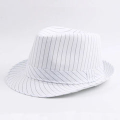 Golexury Striped Casual Fedora Hat for Sunshade & Party Wear