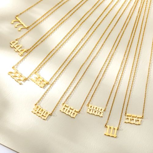HPTOTMG Geometric Design Fashion Necklace - Unique Message Reminder