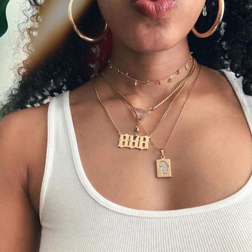 HPTOTMG Geometric Design Fashion Necklace - Unique Message Reminder