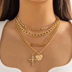 Ingemark Vintage Heart Necklace - Mood Tracker & Fashion Accessory - 5pc
