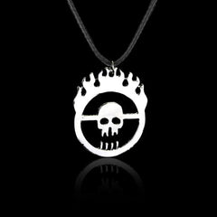 YUMEI Burning Skull Pendant Necklace - Stylish Trendy Accessory - N268