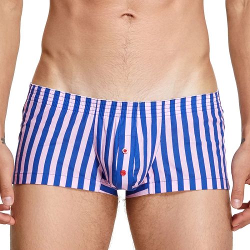 SEOBEAN Striped Cotton Boxers | Comfortable Fit | Stylish Underwear - pink / XL