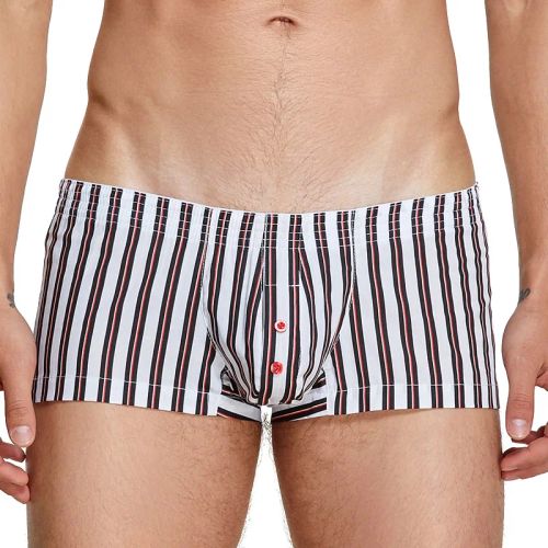 SEOBEAN Striped Cotton Boxers | Comfortable Fit | Stylish Underwear - white / XXL