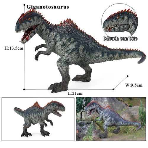 Oenux Jurassic Dinosaur Spinosaurus Action Figure - Kids Gift Model - black