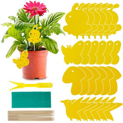 Yellow Sticky Fly Trap for Effective Pest Control - 6 Decorative Boards - yellow