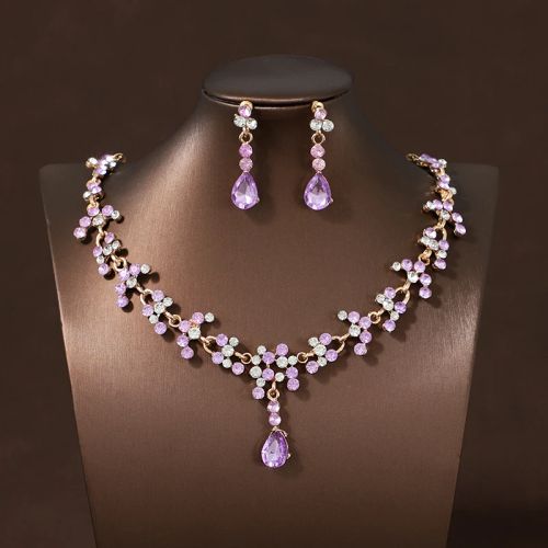 Itacazzo Exquisite Necklace & Earring Set for Weddings & Parties - XL-0018-F