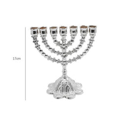 Enameled Candelabra with Crystals - Elegant Home Decoration