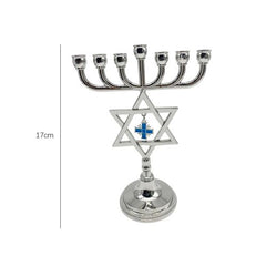 Enameled Candelabra with Crystals - Elegant Home Decoration