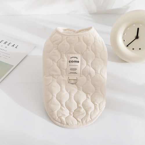 Winter Pet Dog Clothes - Warm Windproof Jacket for Small Medium Dogs - Petite fresh white / S