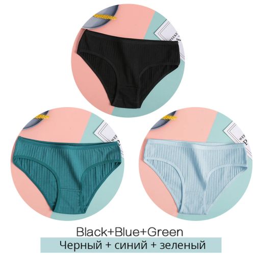 Comfortable Cotton Briefs - Soft & Breathable Low-Rise Underwear - Set1 / XL