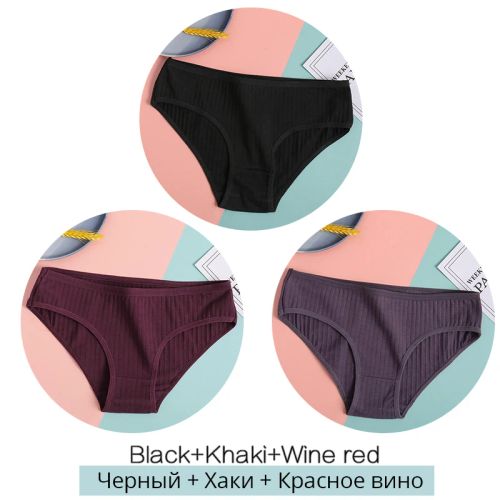 Comfortable Cotton Briefs - Soft & Breathable Low-Rise Underwear - Set5 / M