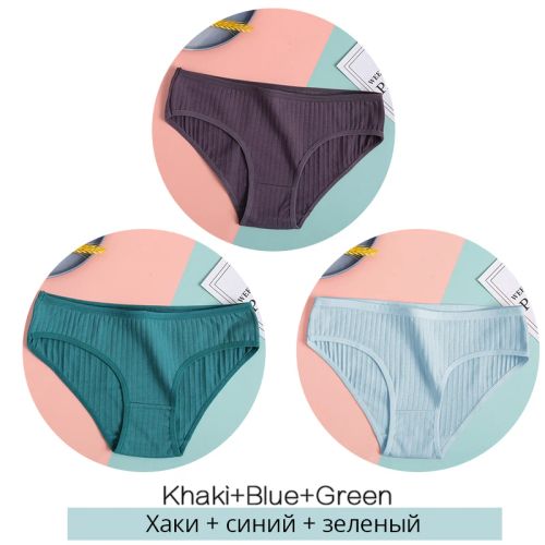 Comfortable Cotton Briefs - Soft & Breathable Low-Rise Underwear - Set7 / L
