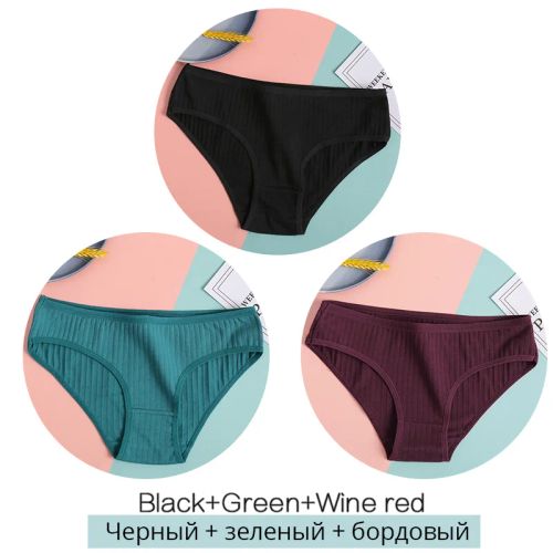 Comfortable Cotton Briefs - Soft & Breathable Low-Rise Underwear - Set8 / M