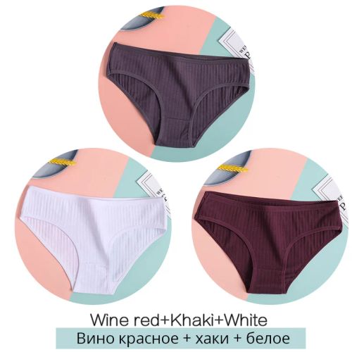 Comfortable Cotton Briefs - Soft & Breathable Low-Rise Underwear - Set11 / XL