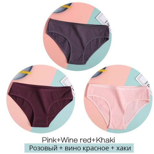 Comfortable Cotton Briefs - Soft & Breathable Low-Rise Underwear - Set14 / M