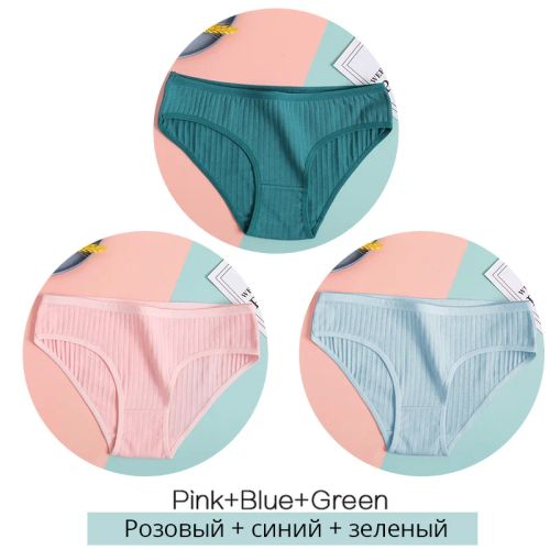 Comfortable Cotton Briefs - Soft & Breathable Low-Rise Underwear - Set17 / M