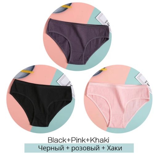 Comfortable Cotton Briefs - Soft & Breathable Low-Rise Underwear - Set20 / L