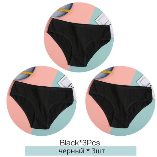 Comfortable Cotton Briefs - Soft & Breathable Low-Rise Underwear - Set21 / L