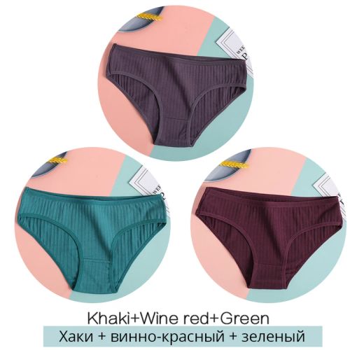 Comfortable Cotton Briefs - Soft & Breathable Low-Rise Underwear - Set23 / M