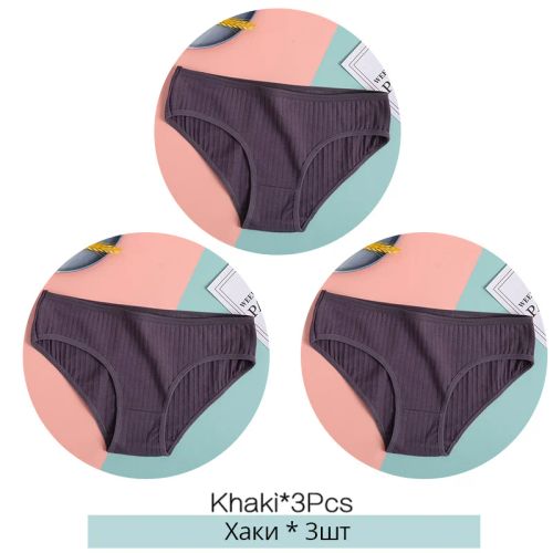 Comfortable Cotton Briefs - Soft & Breathable Low-Rise Underwear - Set25 / L