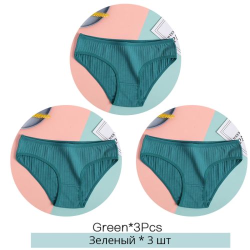 Comfortable Cotton Briefs - Soft & Breathable Low-Rise Underwear - Set26 / L