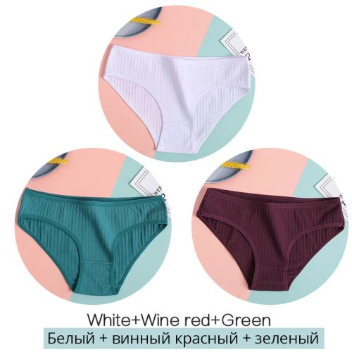 Comfortable Cotton Briefs - Soft & Breathable Low-Rise Underwear - Set28 / M