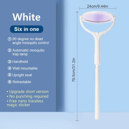Mosquito Swatter 3500V Rechargeable Extendable Pest Control Device - Long Type